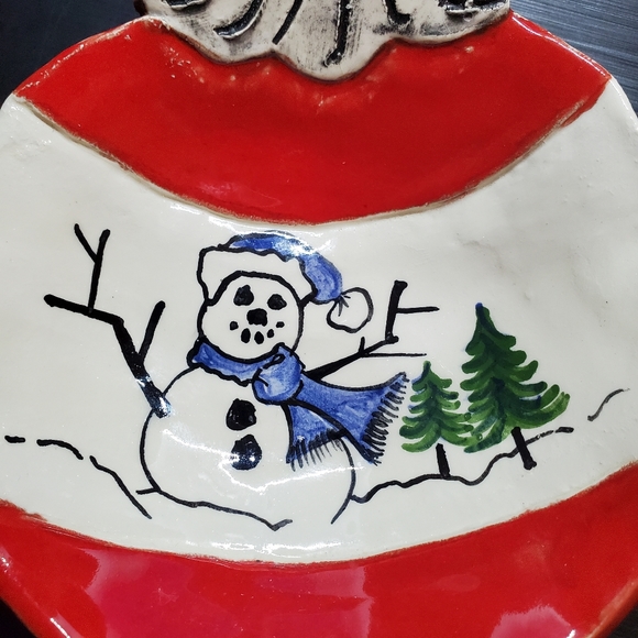 Christmas Snowman Ornament Shaped Dish/Soap Dish/Candy/Decor - Picture 3 of 11